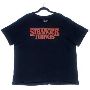 Stranger Things Netflix T-Shirt Men's 3XL Black Short Sleeves